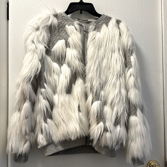 faux fur jacket size medium Zara - Picture 2 of 4